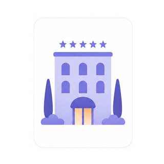 Illustrazione di un hotel a cinque stelle