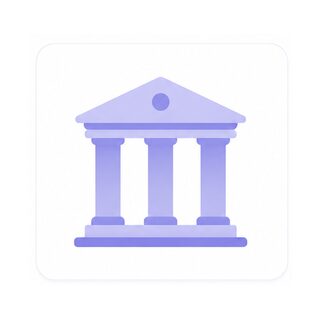 Illustrazione di un edificio con colonne, simbolo di museo