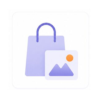 Illustrazione di una shopping bag con una foto prodotto